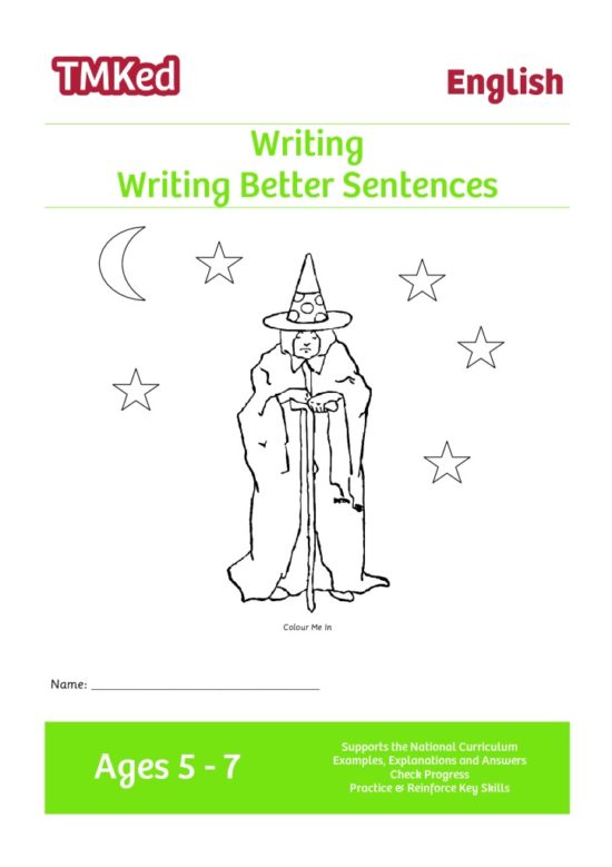 key stage 1 literacy, Worksheets for kids - writing better sentences printable workbook, 5-7 years